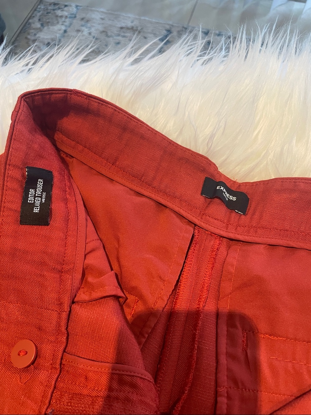 Coral Wide-Leg Pants Like New - Picture 8 of 9